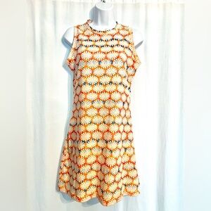 Vintage 90s Does 70s, Floral Daisy Dress - Small